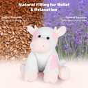 SuzziPals Strawberry Cow Plush, Microwavable Stuffed Animals Heating Pad for Period Cramps, Cuddly Cattle Stuffed Animal for Warmth & Comfort, Cow Gifts for Adults Kids