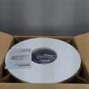 Caged Ceiling Fan with Lights, Flush Mount 20" Boho Ceiling Fans with Lights Remote Control, Low Profile Fabric Bladeless with 6 Speeds for Bedroom, Nursery, Kitchen (White)