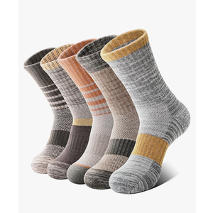 Anlisim Merino Wool Hiking Socks for Women Thermal Winter Warm Boot Work Cushion Socks 5 Pairs