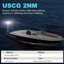 24 Inches Boat Light Pole,Boat Stern Light Waterproof 12V White Anchor light LED Navigation Rear Lights for Pontoon,Yacht(24” Plug-in Base)