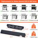 17" Flavorizer Bars and Grill Heat Deflectors for Weber Genesis II/LX 400 Series, Genesis E/S-410 E/S-415 E/S-435 E/S-440 Series Grill, Porcelain Steel 16GA Parts for Weber 66686 66041 66033