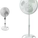 Lasko 16" & 2520 16" Oscillating Pedestal Stand Fans with Timer, Remote Control, Adjustable Height & Tilt