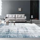 OMERAI Washable Rug 8'x10' Abstract Machine Washable Area Rugs for Living Room Ultra-Thin Non Slip Stain Resistant Modern Large Carpet for Bedroom Dining Room Office Kitchen (Blue)