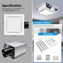 Bathroom Exhaust Fan with Light Combo,175CFM & 1.5 Sones,3-Color LED, Medium