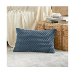 Fancy Homi 1 Pack Dusty Blue Decorative Throw Pillow Covers 12x20 Inch for Couch Bed Sofa
