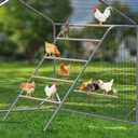 Chicken Coop Roosting Perch Essentials Perfect for Backyard Poultry, Easy Installation Farm Roost Toys for Chickens(41.3''L x 40'' W x 41.7H'')