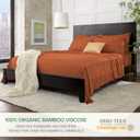 Pure Bamboo Full Sheets, Genuine 100% Organic Viscose Derived from Bamboo Bed Sheet Set, Luxuriously Soft & Cooling, Double Stitching, 2 Year Quality Promise (Full, Terracotta)