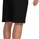 KUYIGO Mens Shorts Casual Zipper Pockets Elastic Waist Sports Shorts | Zipper Pockets, Big&Tall, M-6XL Plus Size Shorts, Drawstring, Classic Fit, Athletic Casual, Vacation Beach Shorts (Black, XL)