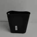UUJOLY Plastic Small Trash Can Wastebasket, Garbage Container Basket for Bathrooms, Laundry Room, Kitchens, Offices, Kids Rooms, Dorms, 3.5 Gallon, Black