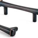HESTIA HARDWARE 10 Pack Cabinet Handles 3 Inch, Simply Modern Oil Rubbed Bronze Drawer Pulls | 76mm Kitchen Cabinet Hardware, Knobs (Z21.10.O)