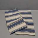 JOJUSIS Stripe Throw Pillow Covers Farmhouse Pillowcases Pack of 2 18 x 18 Inch Blue