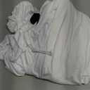 Wokceer 7.2FT Round Backdrop Cover White Round Arch Covers with Buckles Polyster Circle Balloon Arch Backdrop Cover for Wedding Birthday Party Ceremony Decor