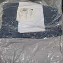 Chezmoi Collection Loft 8-Piece Luxury Striped Comforter Set (Full, Navy/Gray/Blue)