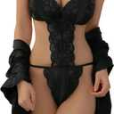 txsrbsj Women Lingerie One-Piece Lace Bodysuit Lingerie Outfits - Adjustable Strap (XXL)