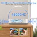 KUNPHY Ultrasonic Jewelry Cleaner, Jewelry Cleaner Machine 12oz 46KHz, Professional Sonic Cleaner with One-Touch Operation, Sonic Cleaner for Rings, Glasses, Jewelry, Dentures White