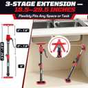 XINQIAO Cabinet Jacks for Installing Cabinets, Heavy Duty Third Hand Tools Adjustable Support Pole from 18.5 IN to 29.5 IN, 4 PCS