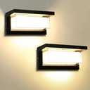 BIRITALO 1 Pack LED Porch Light Outdoor, 18W 1800LM 3000K Warm White, IP65 Waterproof Anti-Rust Modern Wall Lighting, Exterior Wall Mount Fixture for Garage, Hallway, Backyard