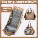 Everyday Bag Tote for Women Large Capacity with 15 Compartments Travel Work Shoulder Bag Convertible Diaper Backpack Organizer Water-Resistant Lay-Flat Hospital Essentials for Teacher Work Daily Use