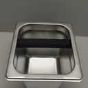 TECHSHARE Stainless Steel Coffee Knock Box, Square Espresso Knock Box, Large Capacity Coffee Accessories, Easy to Clean Espresso Accessories for Home, Kitchen, Cafe, and More