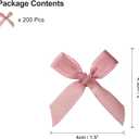 uxcell 200pcs Mini Ribbon Bows 2 Inch Small Tiny Deep Pink Ribbon Bows for DIY Crafts, Sewing Appliques, Hair Accessories, Gift Box Ornament, Wedding, Birthday Party Decoration