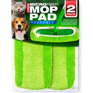 VanDuck Reusable Mop Pads Compatible with Swiffer Sweeper (2-Pack) - Washable Microfiber Mop Pads for Wet & Dry Use - All Purpose Floor Mopping and Cleaning Product (Green)