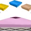10x10 Pop Up Canopy Replacement Top Cover with Air Vent for Straight Leg Canopy Tent, Waterproof for Outdoor Garden Patio Camping Sun Shade(Frame NOT INCUDE) (Pink)