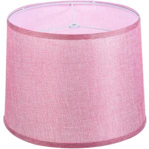 PATIKIL Lamp shades for Table Lamps 11.4" Top x 12.6" Bottom x 9.8" High Drum Lamp shades for Floor Lamps Medium Linen Lampshade Easy Assembly for Lamp Replacement, Pink