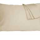 HOMTEC Pillow Cases, Standard Queen Size Cotton Percale Weave Pillowcases, Pre-Shrunk Breathable and Hypoallergenic Pillowcases, Set of 2 (2 Piece Standard/Queen 20 Inch x 30 Inch, Sandshell)