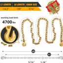 Chain Binder Kit 5/16in -3/8in Grade 70 and 5/16"10ft Chains Includes Ratchet Load Binders lbs Working Strength (2) Binders and (2) G70 5/16in Chains for Industrial Agricultural Towing Applications