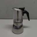 Coffee Gator 4 Cup Moka Pot, 6.7oz Stovetop Espresso Maker for Italian Coffee, Transparent Glass & Stainless Steel Design, Silver, 200ml