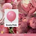 PartyWoo Mauve Balloons 140pcs Different Sizes of 18 12 10 5 Inch Dusty Pink Rose Blush Boho Netural Balloon Arch Kit Garland for Baby Shower Wedding Engagement Birthday Party Decorations Pink-F02