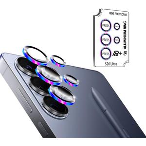 BIGFACE for Galaxy S26 Ultra Camera Lens Protector - 9H Tempered Glass & Metal Camera Cover - Durable Anti-Scratch, HD View w/Night Shoot(Colorful)