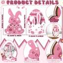 AceOrbit 6 Pcs Easter Bunny Money Holder Wooden Rabbit Gift Cards Wooden Basket Stuffers for Toddlers Money Easter Eggs Bunnies Holder Bulk Cash Gifts Decor Ideas