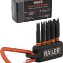 Spanner Screwdriver Bit Set - Railer 5PC S2 Steel 2" Spanner Snake Eyes Impact Driver Bit Set With A Tool Storage Bit Holder & Carabiner
