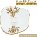 PERFNIQUE Irregular Wall Mirror Asymmetrical Mirror, 40''x26'' Gold Mirror for Bathroom Bedroom Living Room Entryway, Decorative Modern Wall Decor, Wall Mounted (Gold, 40" x 26")