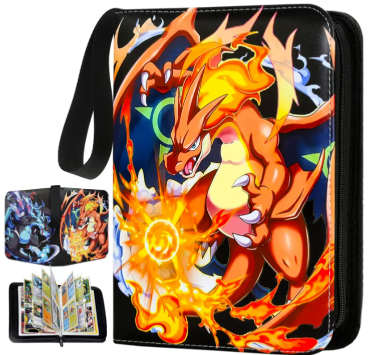 Card Binder Cards Holder 9-Pocket, Trading Binders for Card Games Collection Case Book Fits 900 Cards with 50 Removable Sleeves Display Storage Carrying Case