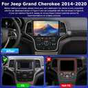 [4+64G] Upgrade Radio for Jeep Grand Cherokee 2014-2020: 10 inch IPS Touchscreen Android Radio - Wireless Carplay and Android Auto, Custom Homepage, DSP/EQ, 5G/WiFi, SWC + Rearview Camera + Canbus