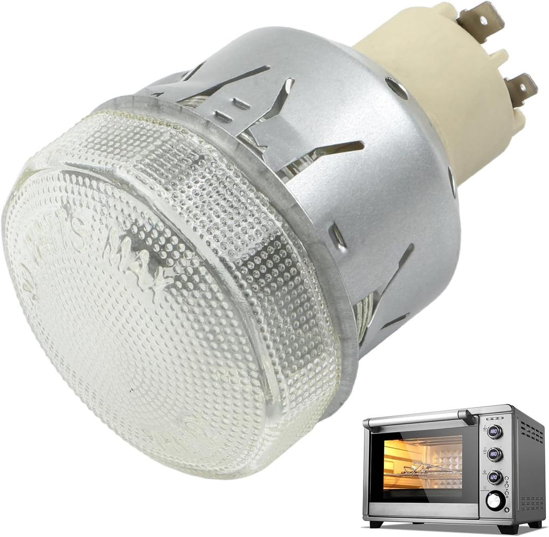 Range Oven Light Bulb with Cover Assembly Replace DG97-00083A AP4337073 2088062 PS4241698 EAP4241698 Fit for Samsung Gas Electric Range, Oven Lamp Bulb