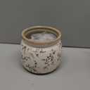 Vintage Planter Large Ceramic Plants Pot Beige Red Rustic Floral Ice Crack Cottage Scroll Vase Flower Vase Pot Indoor Plants Home Kitchen Decor Farmhouse Antique Decorative Gifts