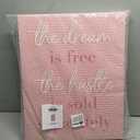 Stupell Industries The Dream Is Free Fashion Modern Pink Textured Word Design, 16.00" x 20.00", Gallery Wrapped Canvas
