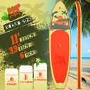 FunWater Inflatable Stand Up Paddle Board with Beginners SUP Accessories, Size: 11' x 33" x 6"