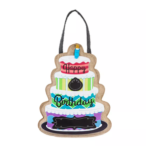 Evergreen Enterprises Happy Birthday Burlap Door Decor