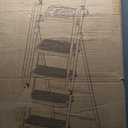 HBTower 5 Step Ladder, Folding Step Ladder with Wide Anti-Slip Pedal & Tool Tray, Step Ladder with Handrails for Home and Kitchen, 330lbs