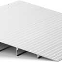 Door Threshold Ramp 5" Rise Door Ramp Aluminum Entry Ramp or Doorways Rated 800 lbs Load Capacity forWheelchair Scooters Power Chairs Walkers Metallic