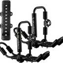 Kayak Roof Rack, Aluminum Kayak Carrier Folding J-Style Universal 4-in-1 Multifunction for Canoe, SUP, Kayaks, Surfboard Rooftop Mount on SUV, Car and Truck Crossbars, Black