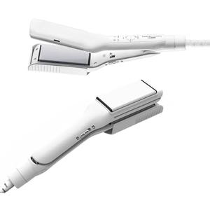 Conair Travel Iron 2-in-1, Travel Flat Iron for Clothes and Hair Straightener, Ceramic Technology, Dual Voltage for Worldwide Use, Travel Size, White, Style Duo