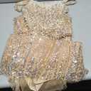 Women's Square Neck Sequin Beaded Mermaid Formal Evening Dress Spaghetti Strap Bodycon Prom Party Cocktail Maxi Gown (Beige, XS)