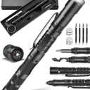 12 in 1 Tactical Pen, Self Defense Pen Multitool Gifts for Men, Stocking Stuffers for Adults, Cool EDC Gear- Christmas Birthday White Elephant Gifts for Dad, Husband, Boyfriend From Daughter Son, Wife