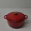 MÜELLERHOME 4.5 QT Enameled Cast Iron Dutch Oven, Heavy-Duty Casserole Dish and Braiser Pan with Lid and Stainless Knob, Oven-Safe up to 500° F & Across All Cooktops, Red