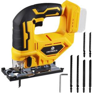 Cordless Jig Saw Compatible with Dewalt 20V Max Battery, Brushless Jigsaw For 3 Orbital Settings, 3200RPM, 0-45 Bevel Cuts, Jigsaw Tool with LED Light (Battery Not Included)